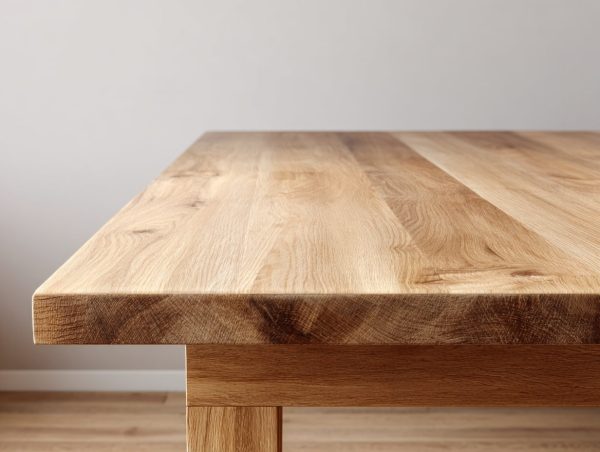 Solid Oak Table Top Detail