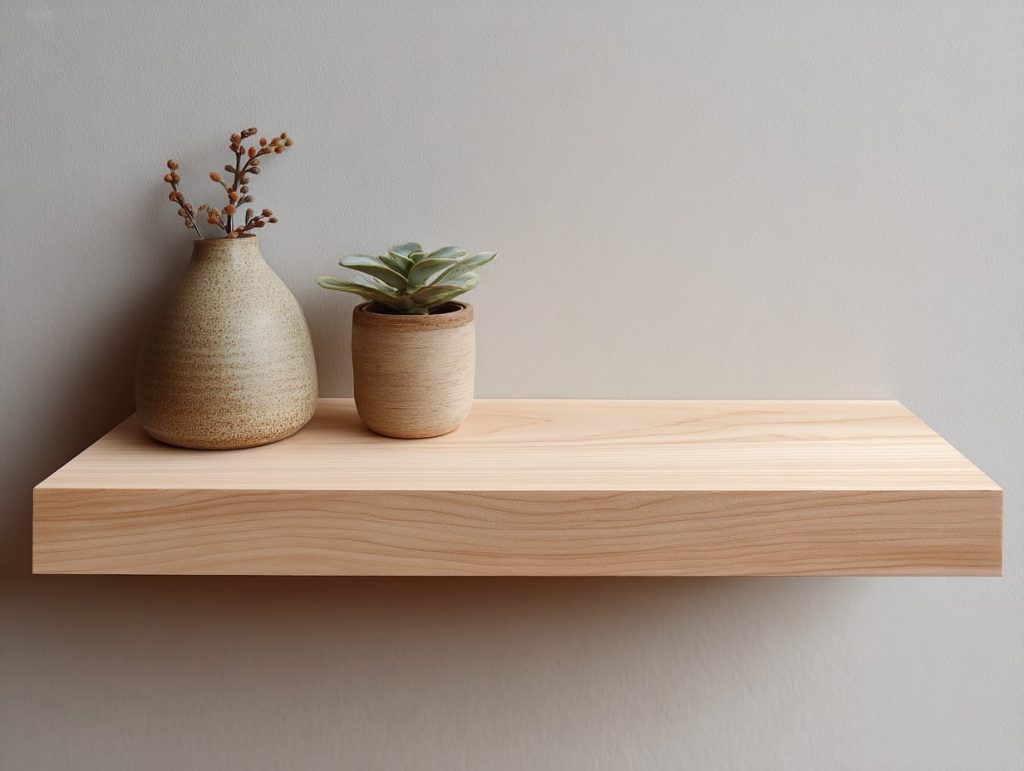 Solid Beech Wall Shelf