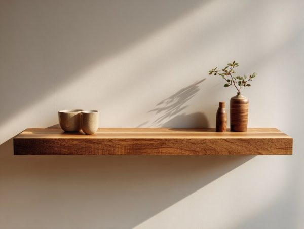 Solid Iroko Wall Shelf