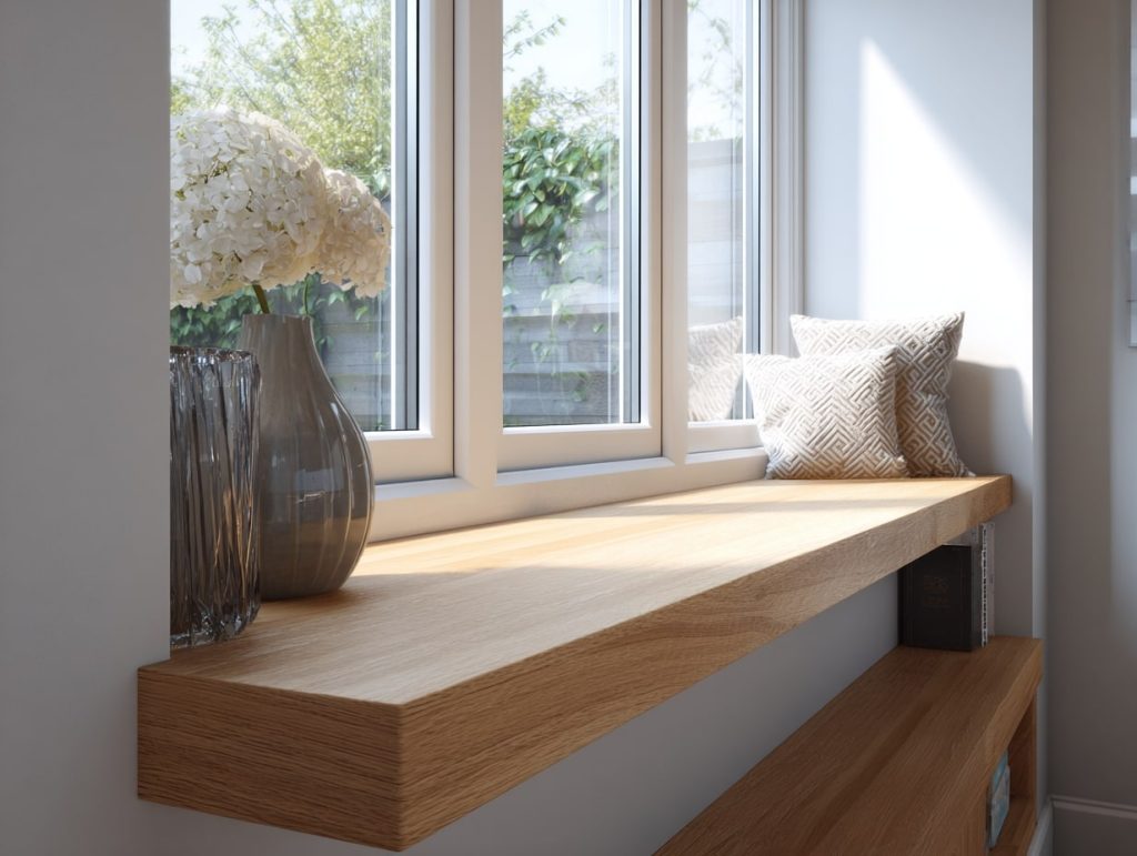 Solid Oak Windowsill Shelf