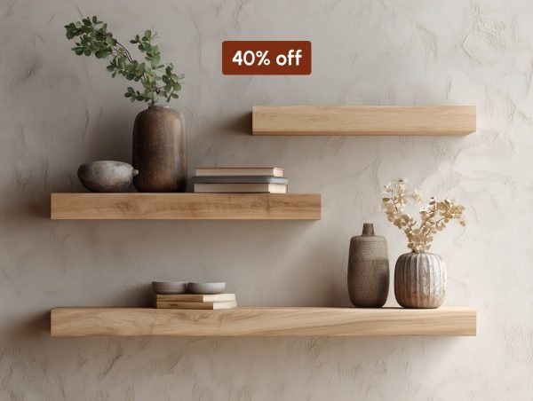 Solid Oak Short Shelves
