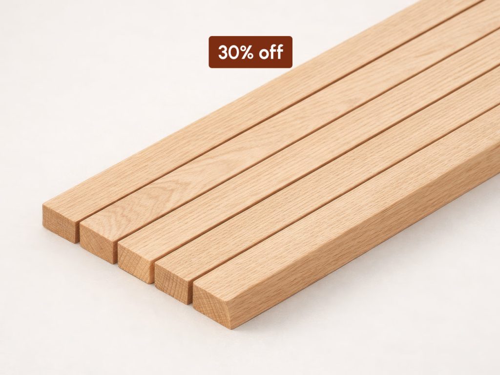oak wall slats