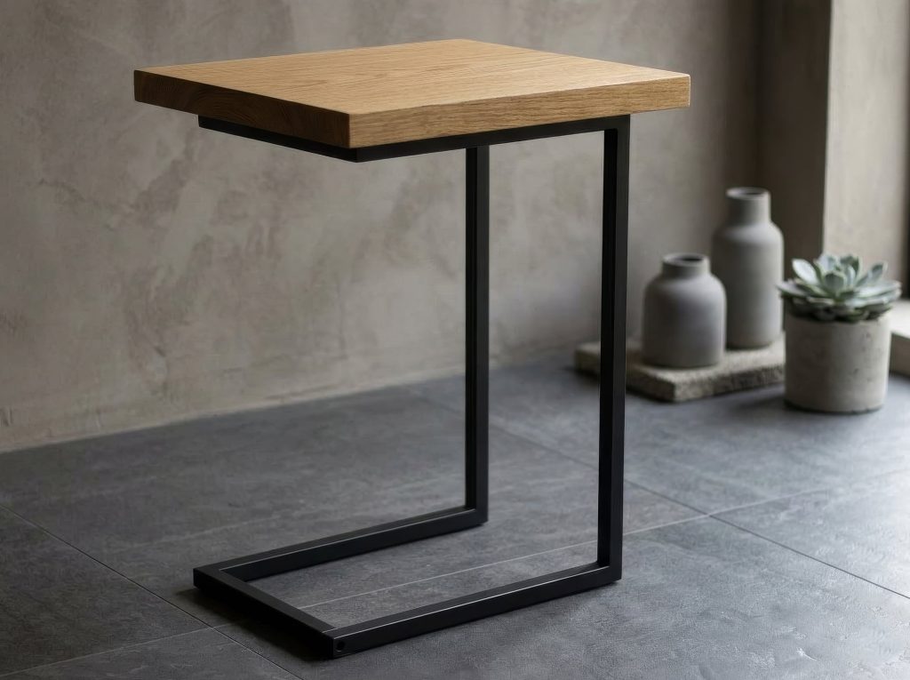 Full stave solid oak side table